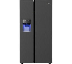 BEKO ASGP342X American-Style Fridge Freezer - Stainless Steel